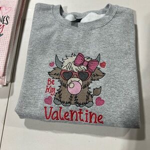 Gray Valentine's Graphic Sweatshirt